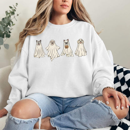 Ghost Dog Halloween Sweatshirt