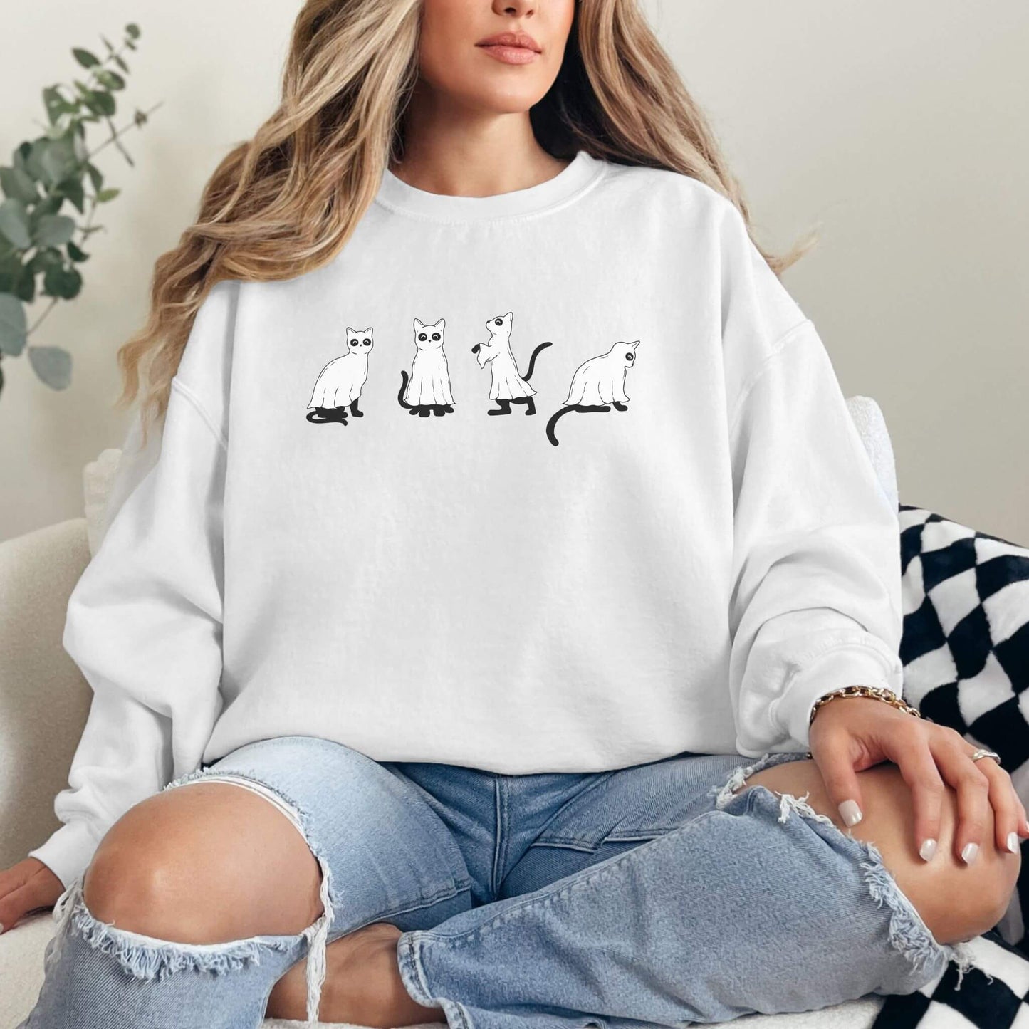 Ghost Cat Sweatshirt