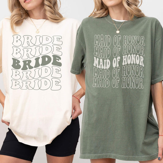 Matching Bride And Maid Of Honor Shirt