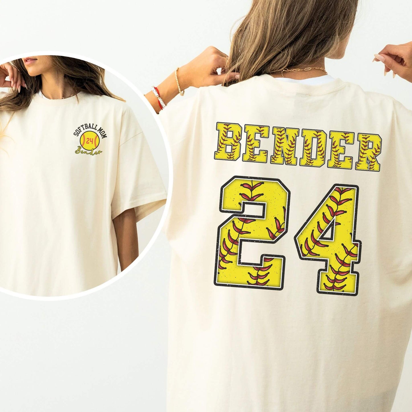 Personalized Softball Mom Shirt