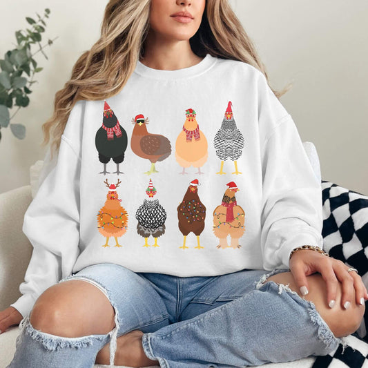 Chicken Christmas Sweatshirt - Hailey's Trend Boutique