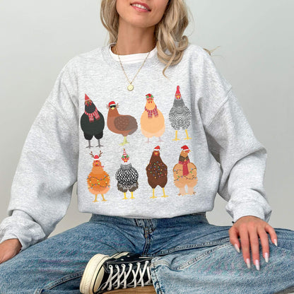 Chicken Christmas Sweatshirt - Hailey's Trend Boutique