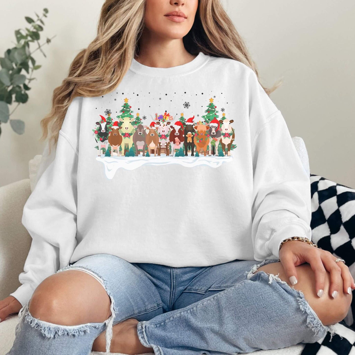 Christmas Farm Sweatshirt - Hailey's Trend Boutique