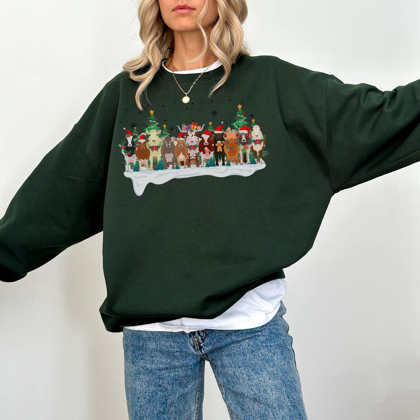 Christmas Farm Sweatshirt - Hailey's Trend Boutique