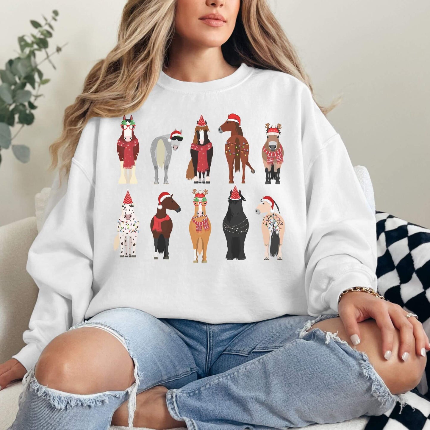 Christmas Horse Sweatshirt - Hailey's Trend Boutique