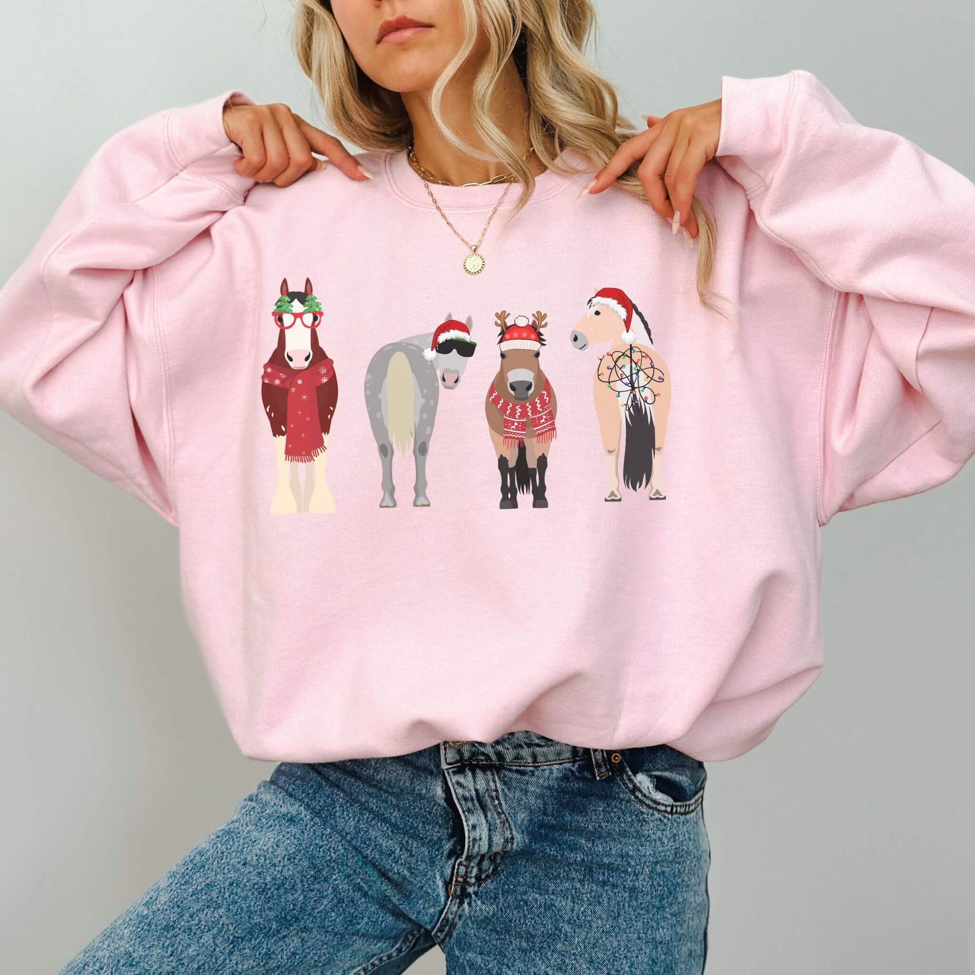 Christmas Horse Sweatshirt - Hailey's Trend Boutique