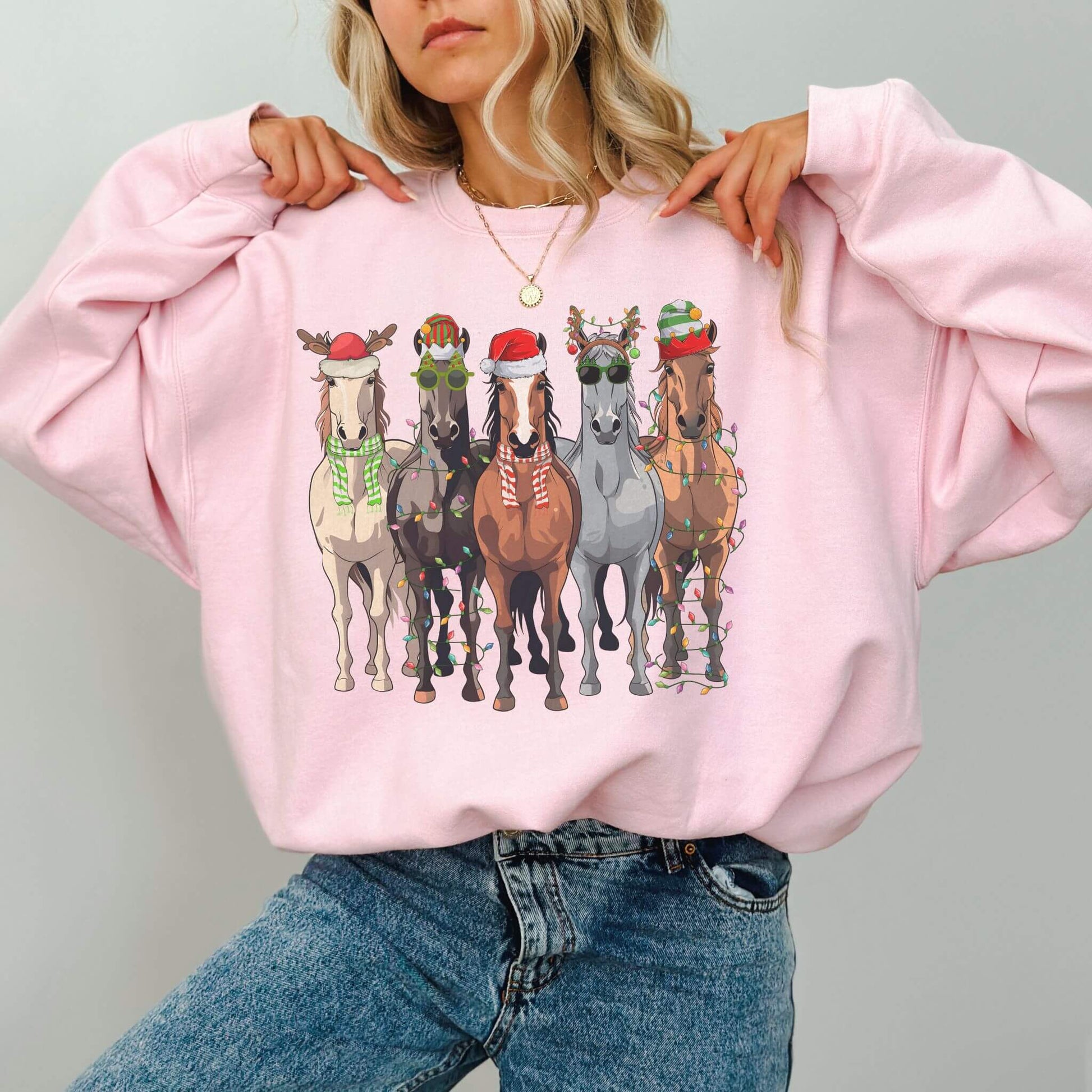 Christmas Horse Sweatshirt - Hailey's Trend Boutique