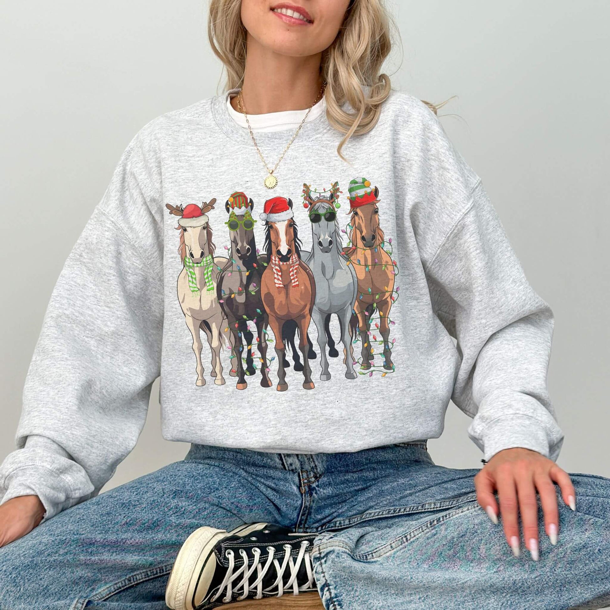 Christmas Horse Sweatshirt - Hailey's Trend Boutique