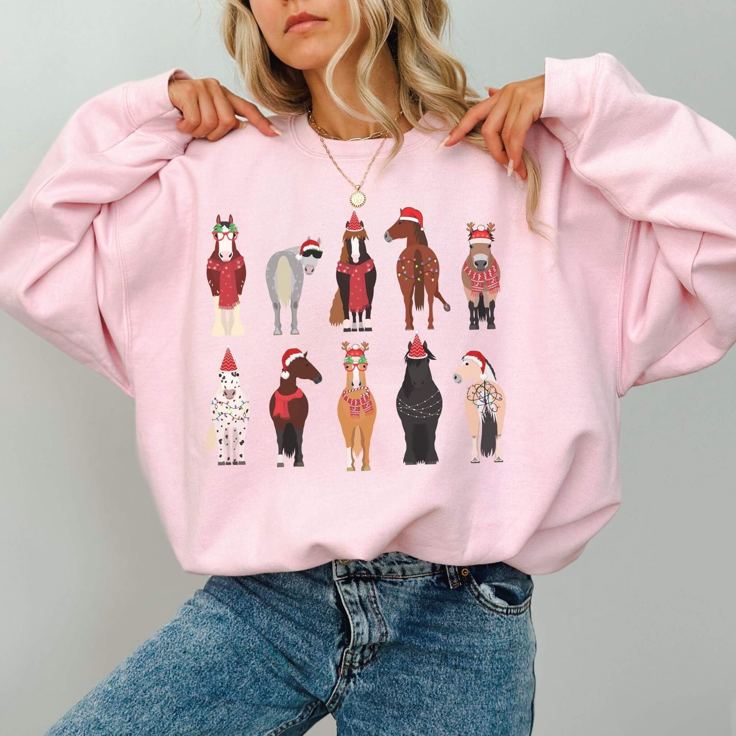 Christmas Horse Sweatshirt - Hailey's Trend Boutique