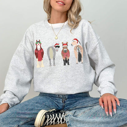 Christmas Horse Sweatshirt - Hailey's Trend Boutique