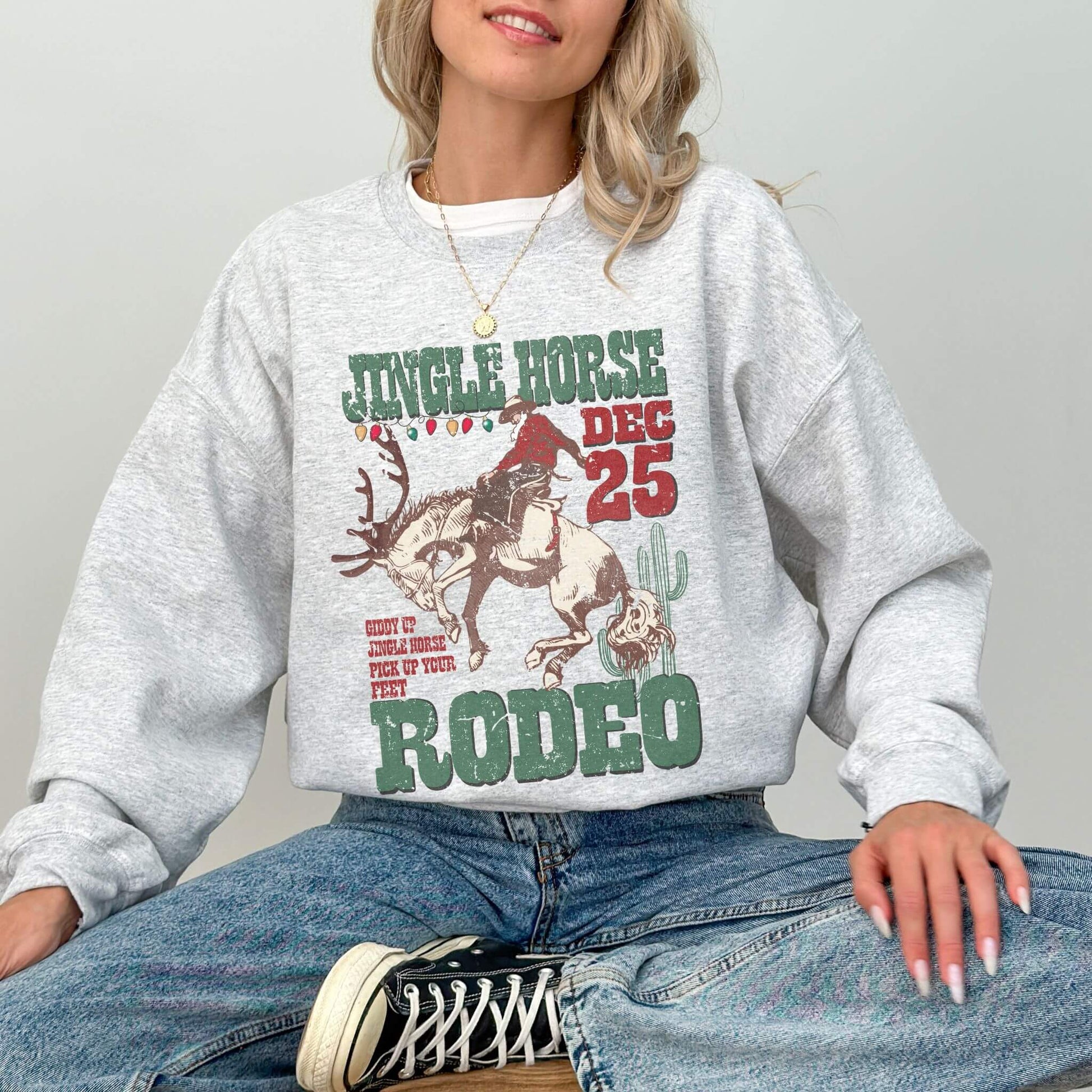 Christmas Rodeo Sweatshirt - Hailey's Trend Boutique