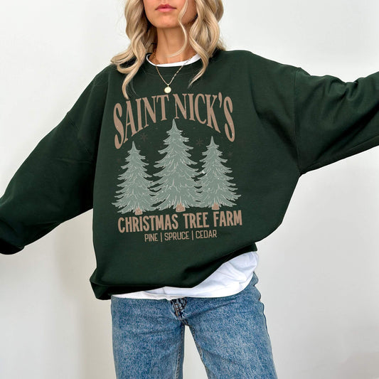 Christmas Tree Farm Sweatshirt - Hailey's Trend Boutique