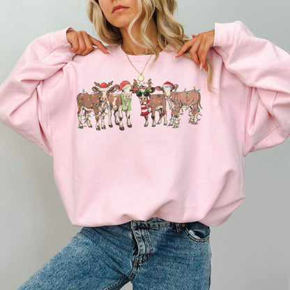 Cow Santa Sweatshirt - Hailey's Trend Boutique