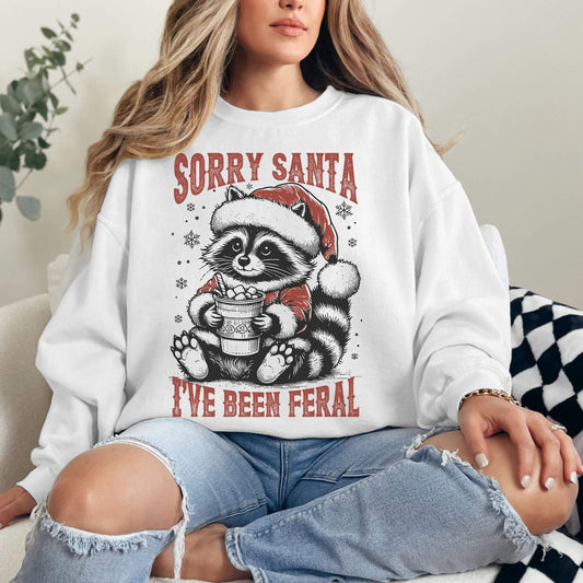 Cute Christmas Raccoon Sweatshirt - Hailey's Trend Boutique