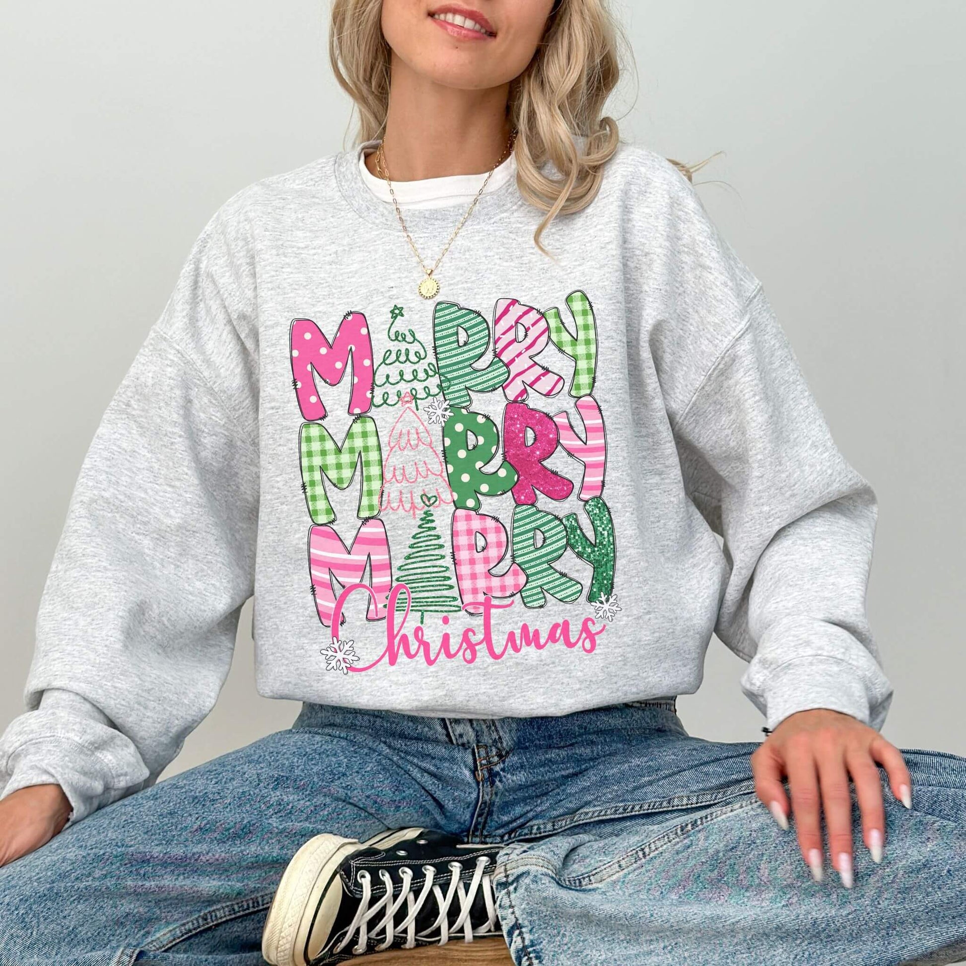 Cute Merry Christmas Sweatshirt - Hailey's Trend Boutique