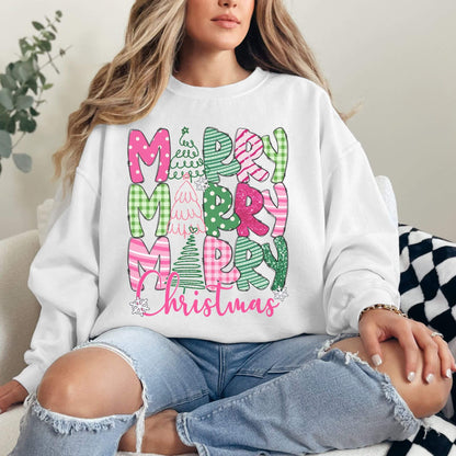 Cute Merry Christmas Sweatshirt - Hailey's Trend Boutique