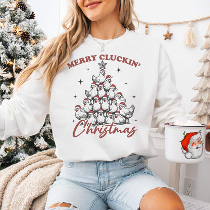 Funny Christmas Chicken Sweatshirt - Hailey's Trend Boutique