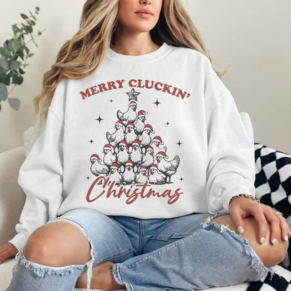 Funny Christmas Chicken Sweatshirt - Hailey's Trend Boutique