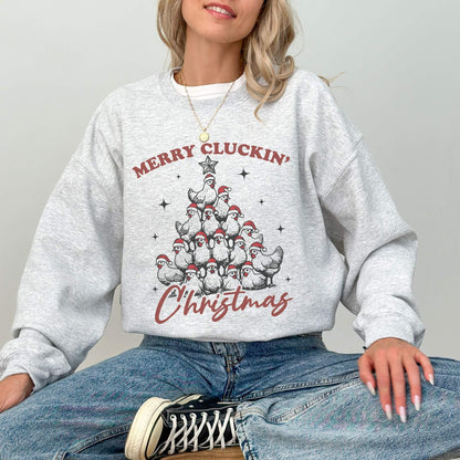 Funny Christmas Chicken Sweatshirt - Hailey's Trend Boutique