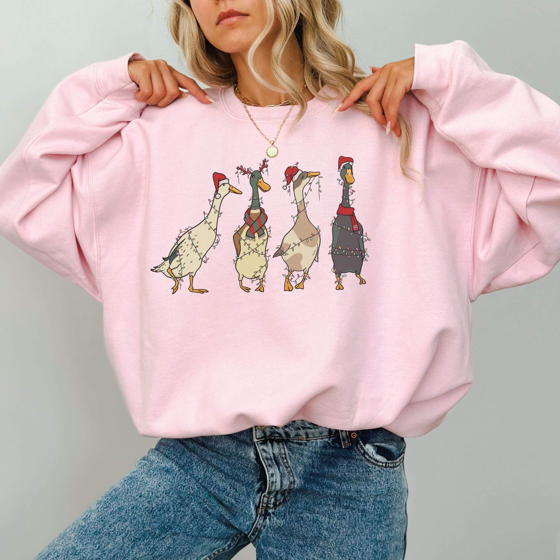 Funny Christmas Duck Sweatshirt - Hailey's Trend Boutique