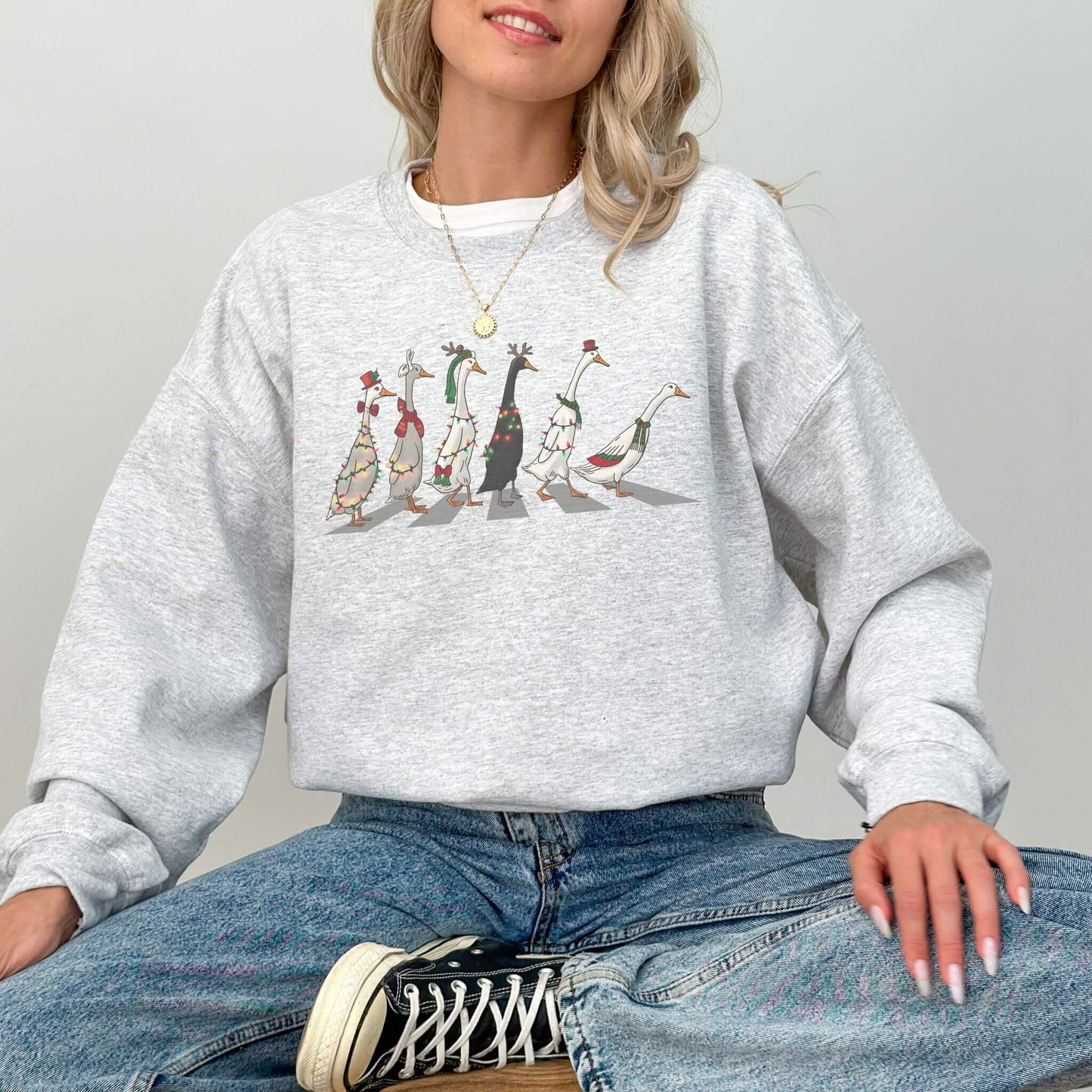 Funny Christmas Duck Sweatshirt - Hailey's Trend Boutique