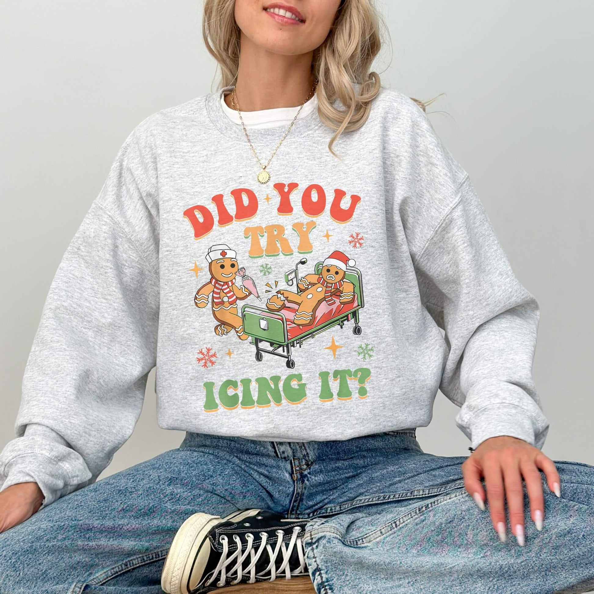 Funny Christmas Nurse Sweatshirt - Hailey's Trend Boutique