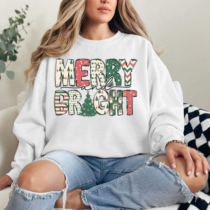 Merry And Bright Sweatshirt - Hailey's Trend Boutique