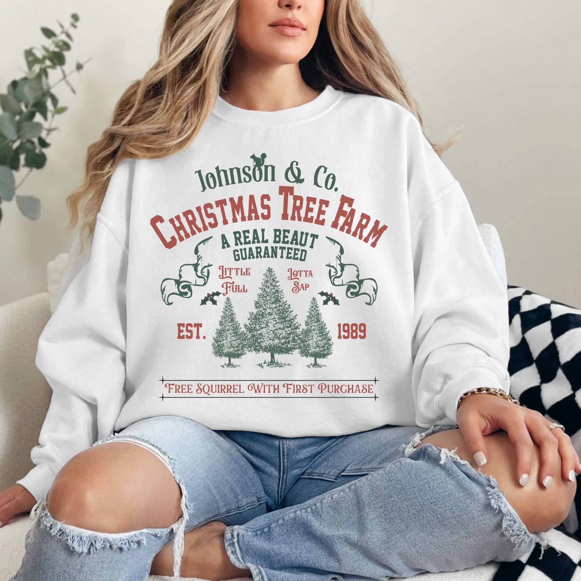 Personalized Christmas Tree Farm Sweatshirt - Hailey's Trend Boutique