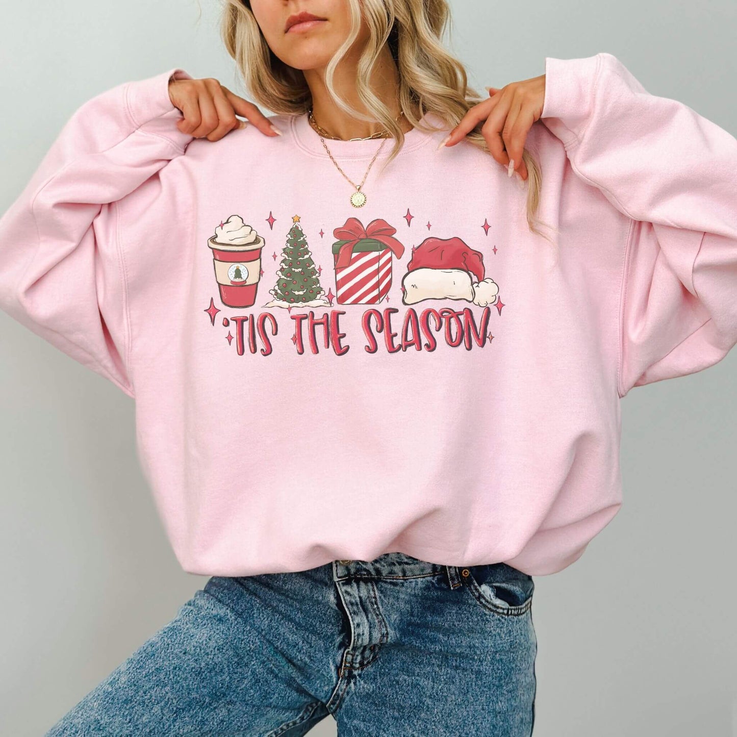 Tis The Season Christmas Sweatshirt - Hailey's Trend Boutique