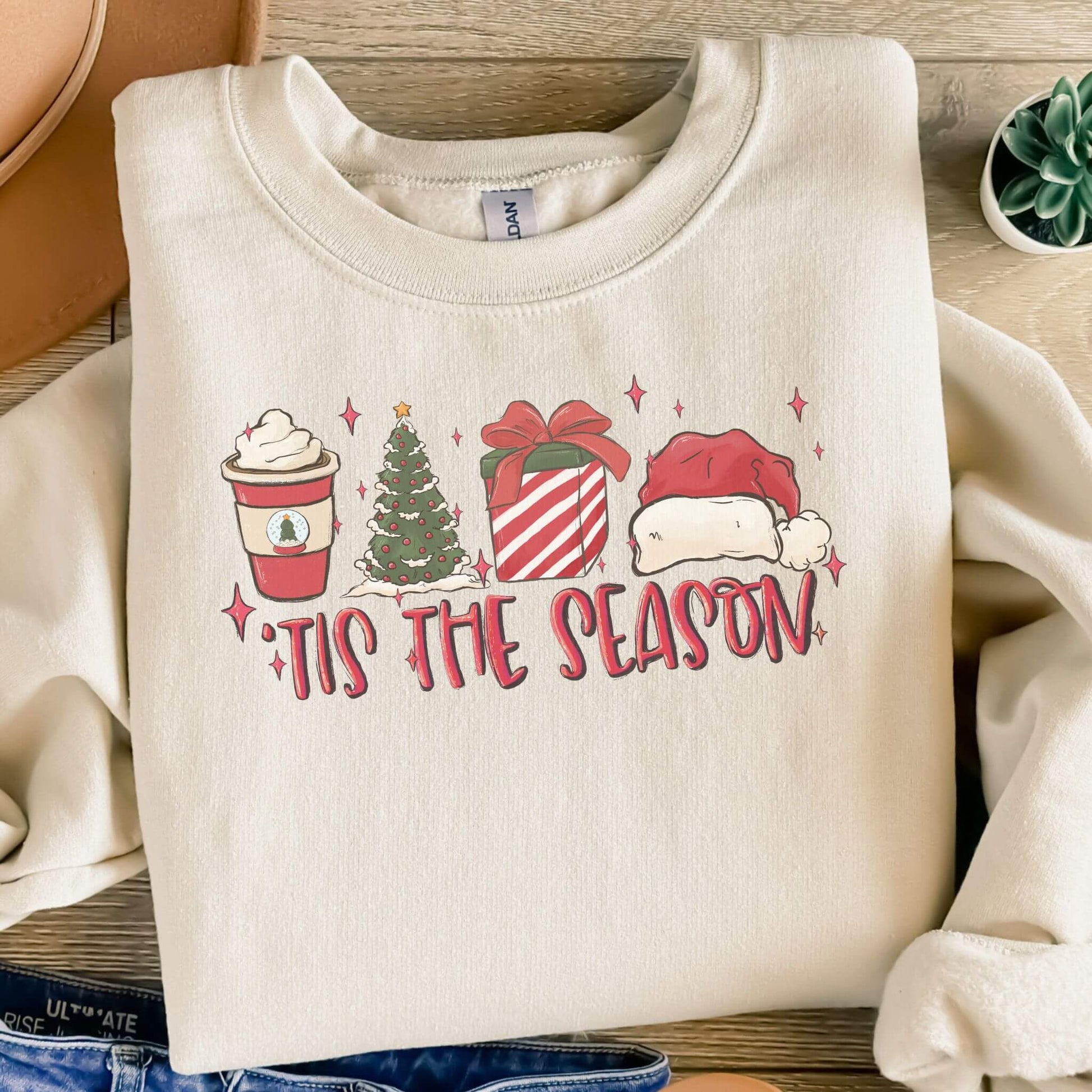 Tis The Season Christmas Sweatshirt - Hailey's Trend Boutique